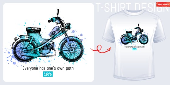 愛車や好きなバイクをそのままオリジナルTシャツに！