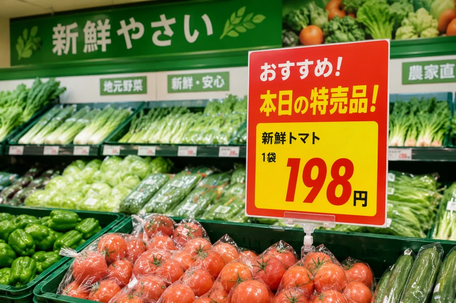 野菜売り場のPOP