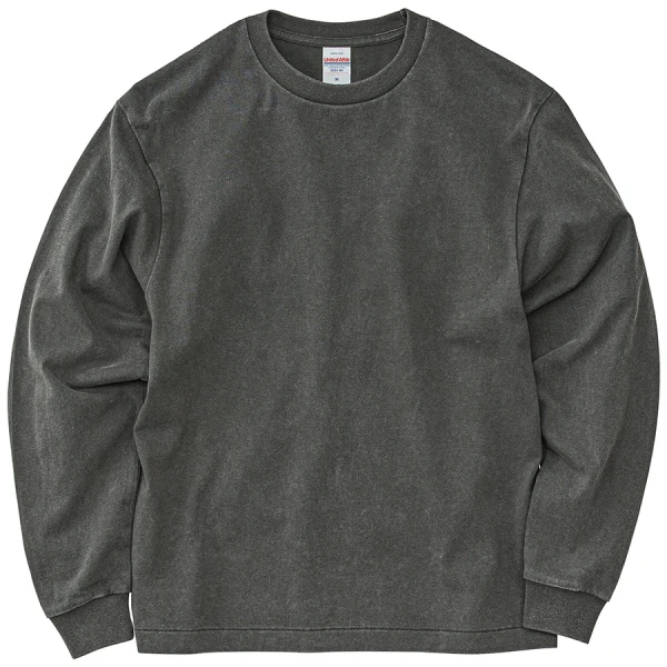 6.2オンス オープンエンド フェードウォッシュ ロングスリーブ Tシャツ（2.1インチリブ）